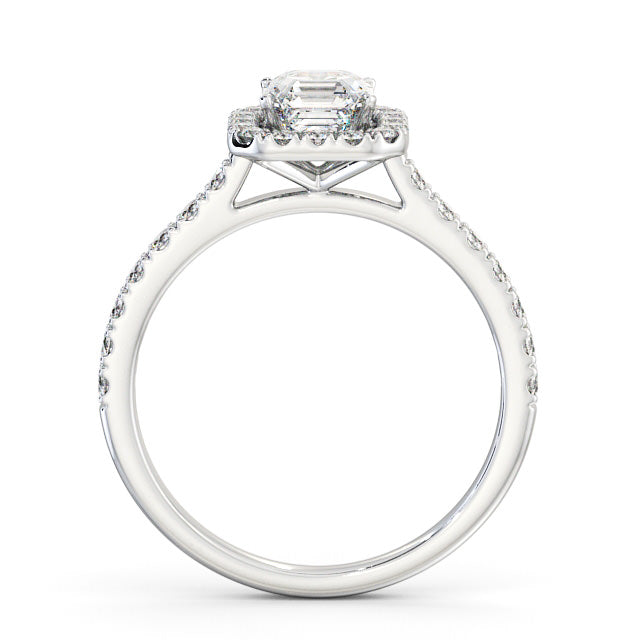 Halo Asscher Diamond Ring | 18K Solid Gold