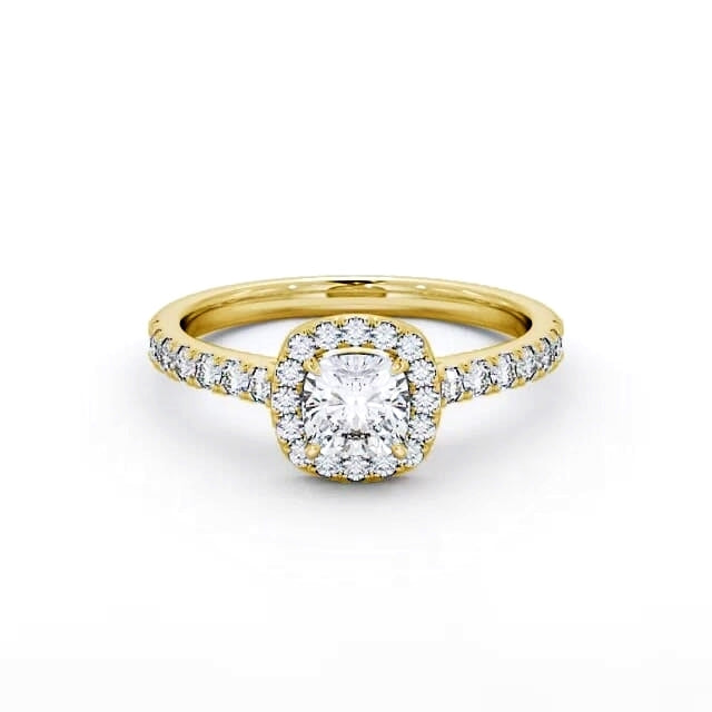 Halo Oval Diamond Ring | 18K Solid Gold