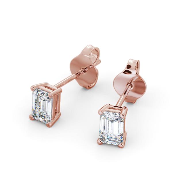 Emerald Diamond Four Claw Stud