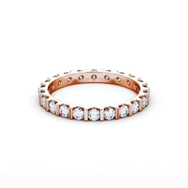 Eternity round cut lab grown diamond rose gold