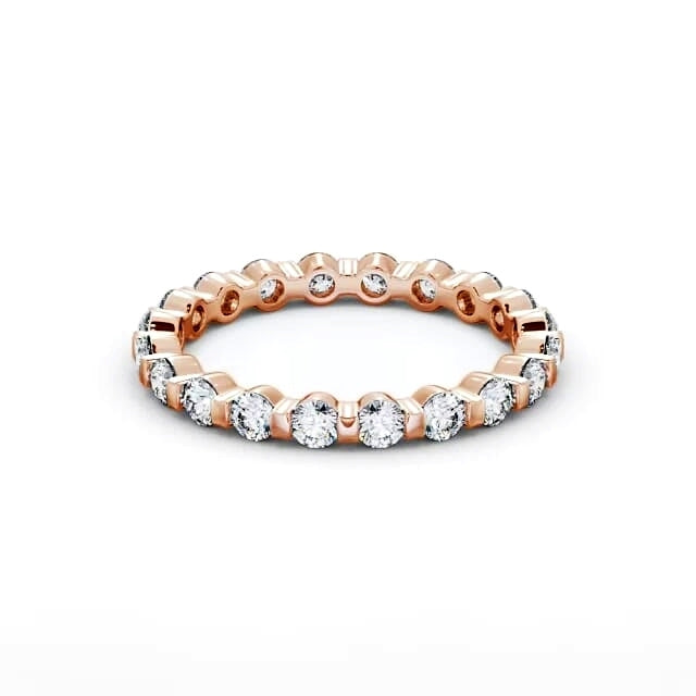 Full Eternity Round Diamond Ring Luna Setting | 18K Solid Gold
