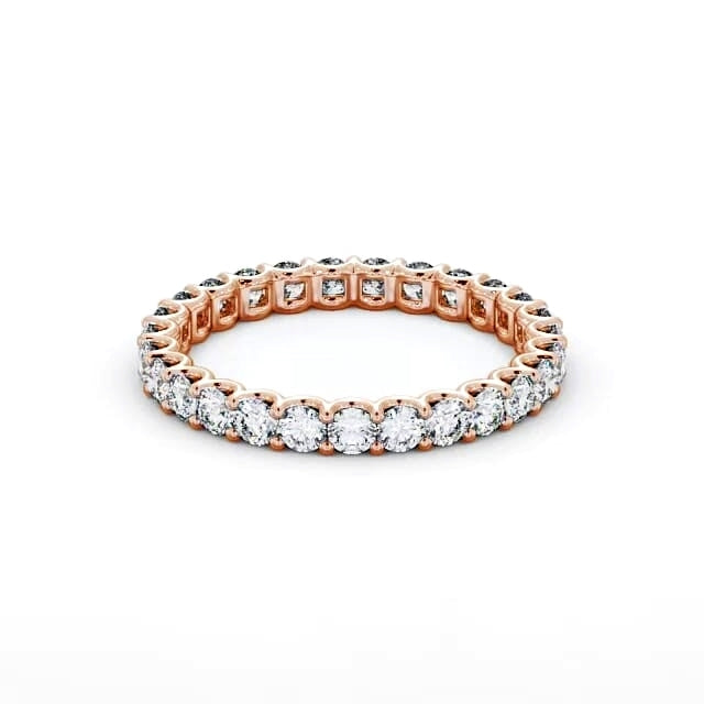 Full Eternity Round Diamond Ring Luna Setting | 18K Solid Gold