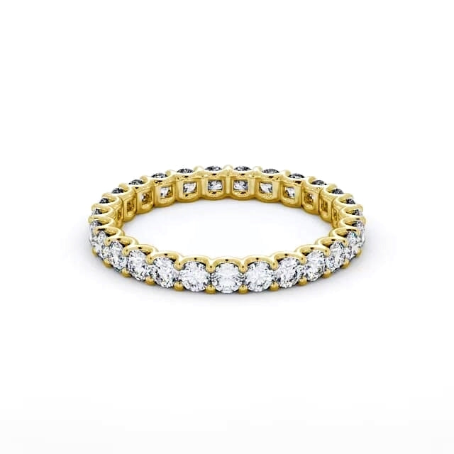 Full Eternity Round Diamond Ring Luna Setting | 18K Solid Gold