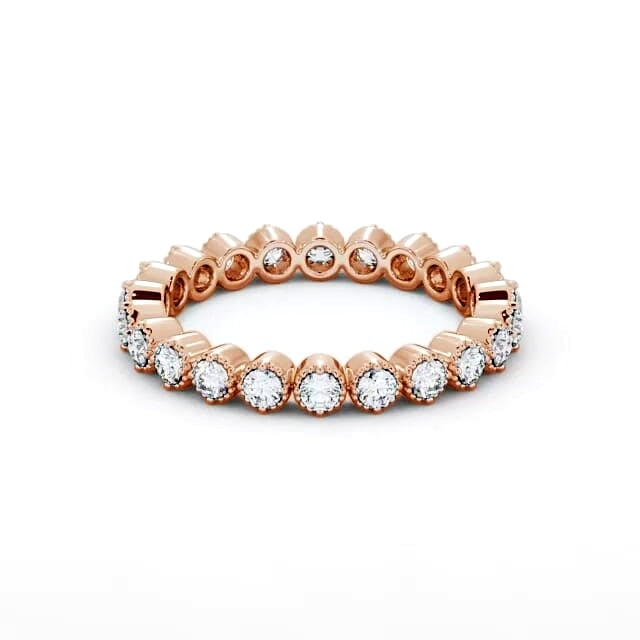 Full Eternity Round Diamond Ring Luna Setting | 18K Solid Gold