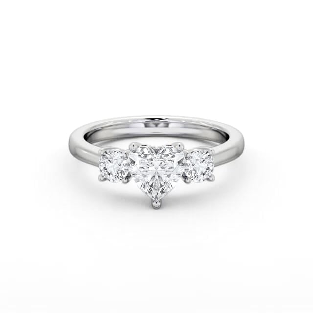 Heart and Round Trilogy lab grown diamond ring