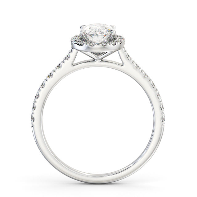 Halo Oval Diamond Ring | 18K Solid Gold