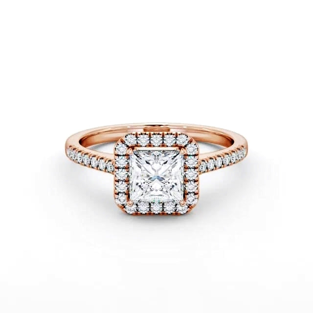 Halo Oval Diamond Ring | 18K Solid Gold