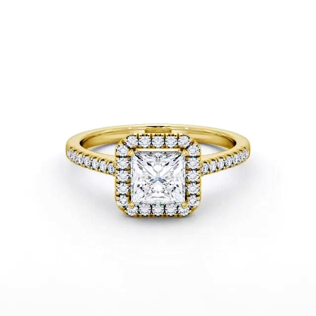 Halo Oval Diamond Ring | 18K Solid Gold