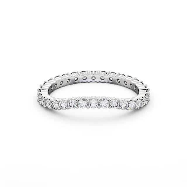 Full eternity curved lab grown diamond ring in White gold 18 k in KSA