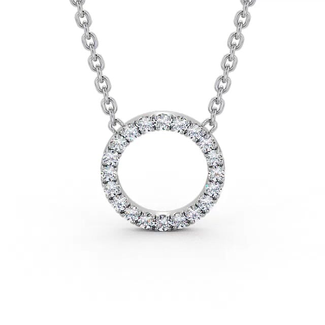 Circle Diamond Pendant 16 stones