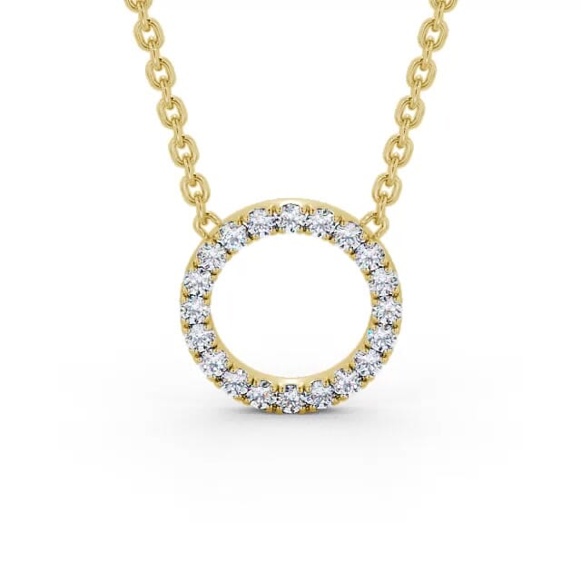 Circle Diamond Pendant 16 stones