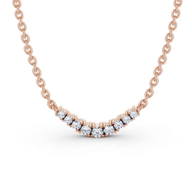 Seven Stones Circle Diamond Bar Pendant