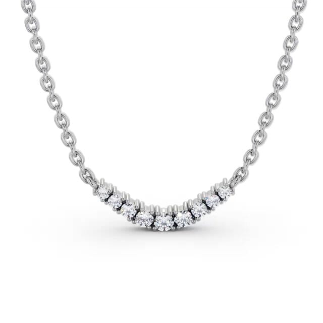 Seven Stones Circle Diamond Bar Pendant
