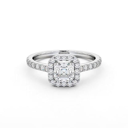 Halo Oval Diamond Ring | 18K Solid Gold