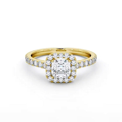 Halo Oval Diamond Ring | 18K Solid Gold