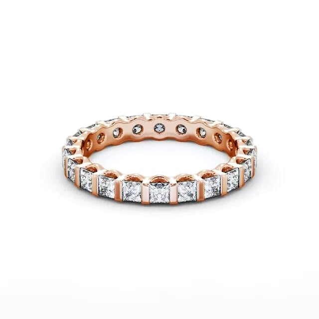 Eternity princess cut lab grown diamond rose gold