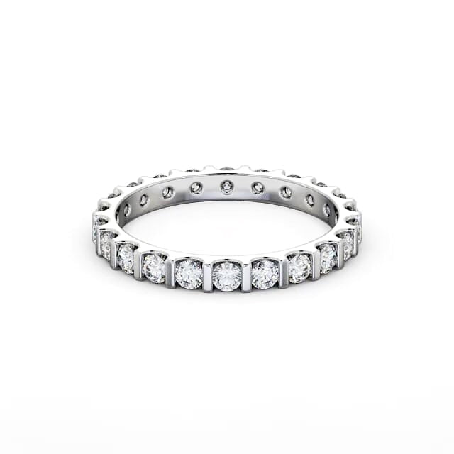 Eternity round cut lab grown diamond white gold
