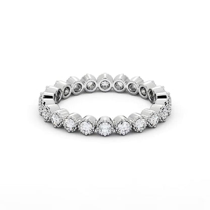 Full Eternity Round Diamond Ring Luna Setting | 18K Solid Gold