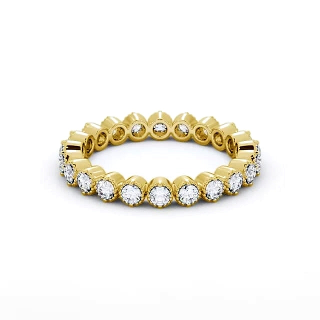 Full Eternity Round Diamond Ring Luna Setting | 18K Solid Gold