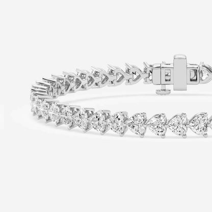 Heart Diamond Tennis Bracelet