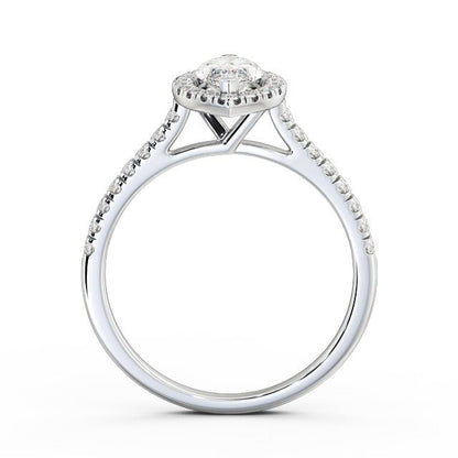 Halo Marquise Diamond Ring | 18K Solid Gold