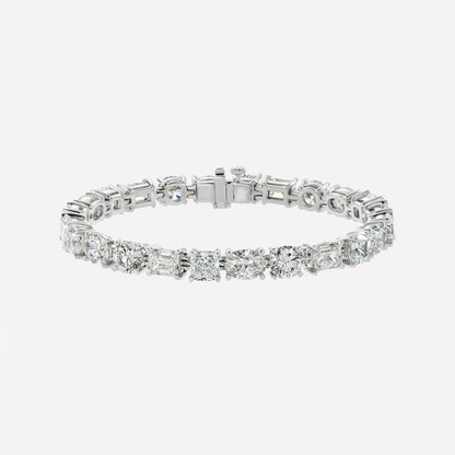 Multi Shape Diamond Tennis Bracelet