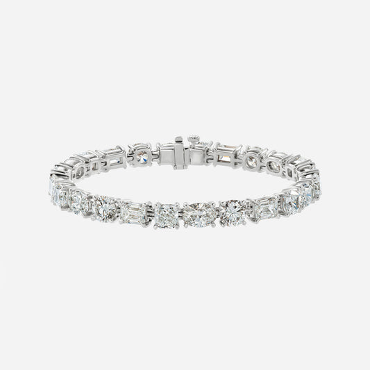 Multi Shape Diamond Tennis Bracelet