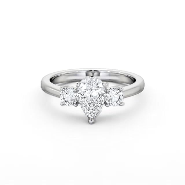 Pear and Round Trilogy lab grown diamond ring