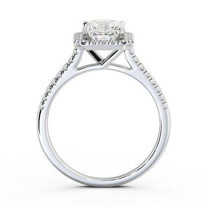 Halo Princess Diamond Ring | 18K Solid Gold