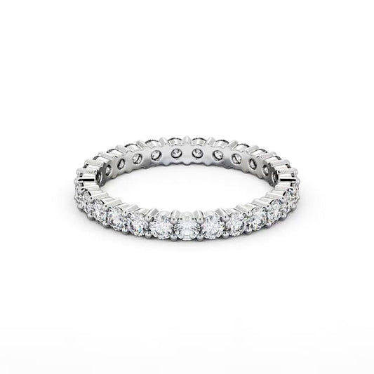 Full Eternity Round Diamond Ring | 18K Solid Gold