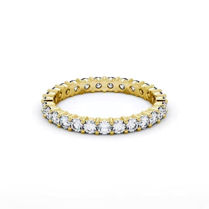 Full Eternity Round Diamond Ring | 18K Solid Gold