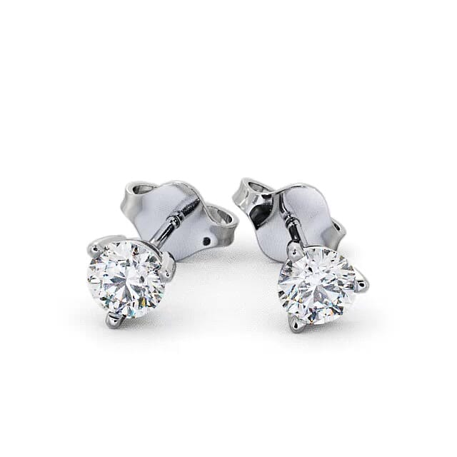 Round Diamond Three Claw Stud
