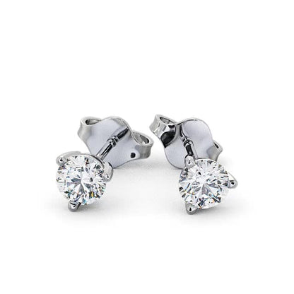 Round Diamond Three Claw Stud