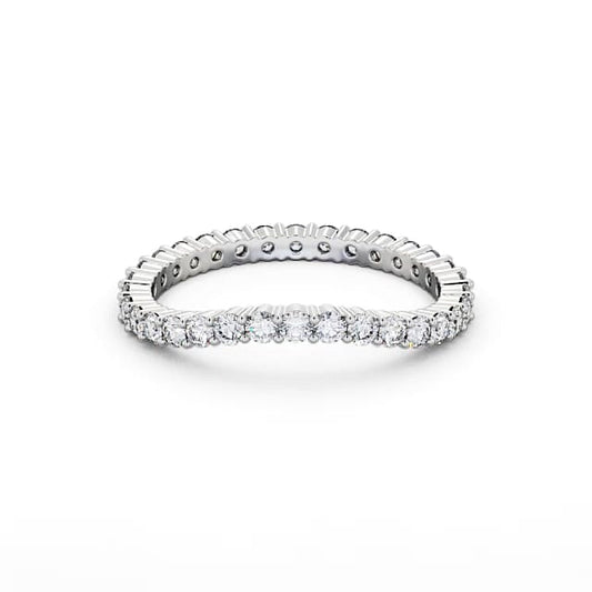 Full Eternity Curved Round Diamond Ring | 18K Solid Gold
