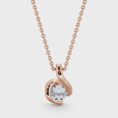 Swirl Diamond Pendant