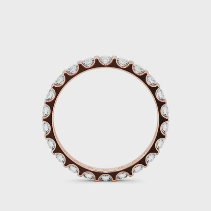 Eternity round cut lab grown diamond rose gold
