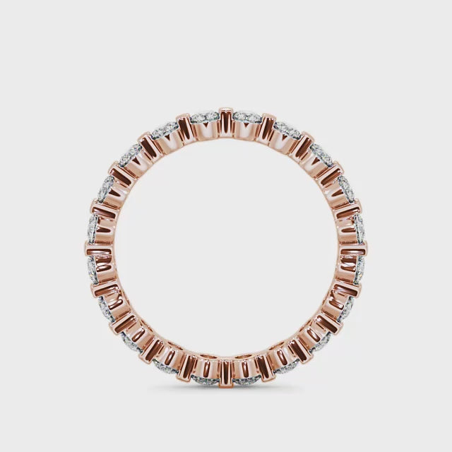 Eternity round cut lab grown diamond rose gold in Dubai
