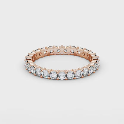 Full Eternity Round Diamond Ring | 18K Solid Gold