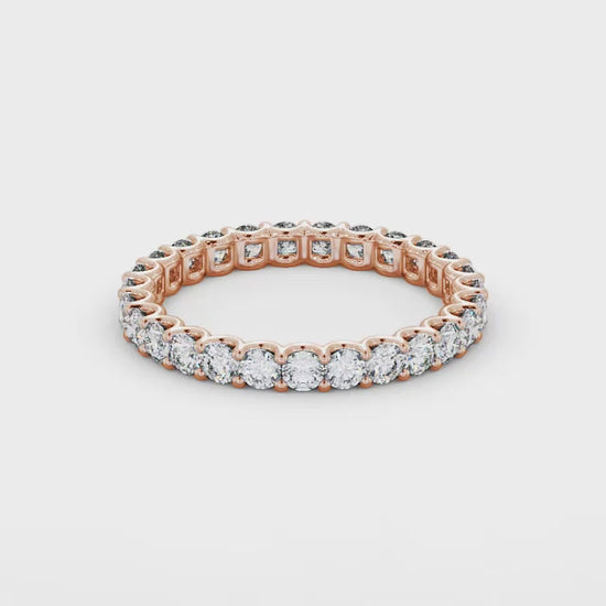 Eternity round cut lab grown diamond rose gold in KSA