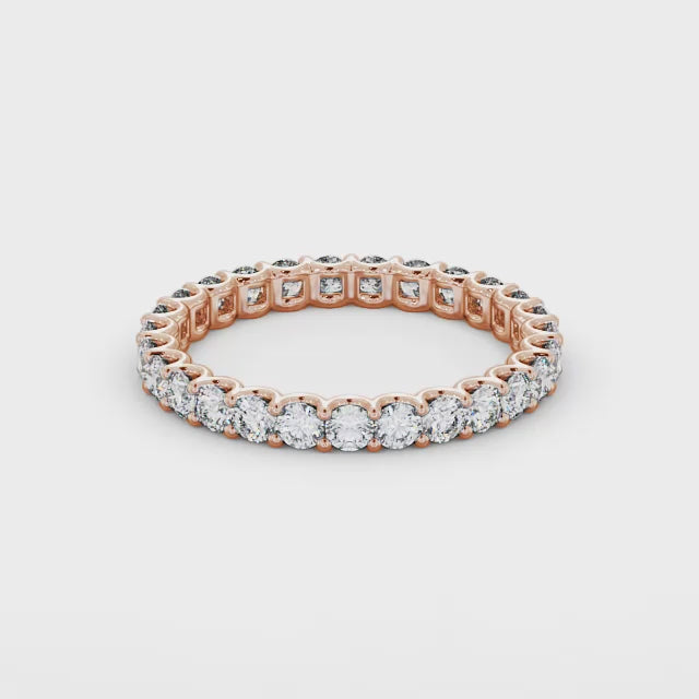 Eternity round cut lab grown diamond rose gold in KSA