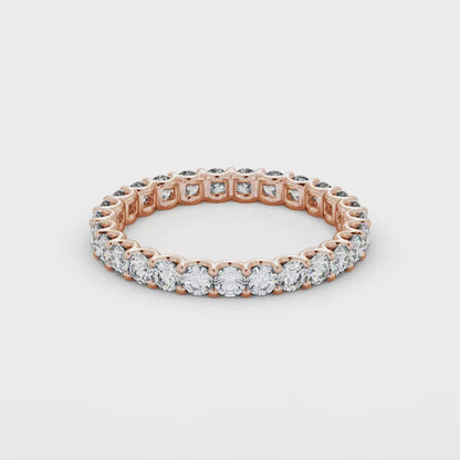 Eternity round cut lab grown diamond rose gold in KSA