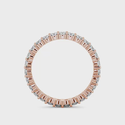 Full Eternity Round Diamond Ring | 18K Solid Gold