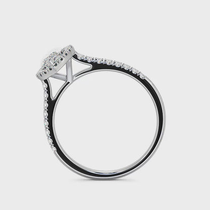 Halo Marquise Diamond Ring | 18K Solid Gold