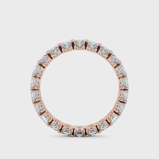 Eternity princess cut lab grown diamond Rose gold