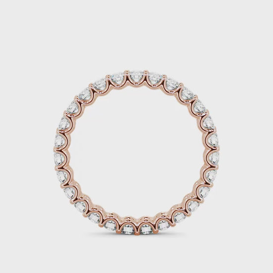 Eternity round cut lab grown diamond rose gold in USA