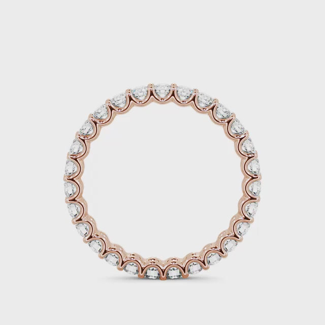 Eternity round cut lab grown diamond rose gold in USA