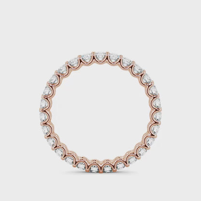 Eternity round cut lab grown diamond rose gold in USA